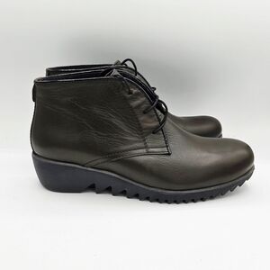 Wolky Dusky Comfort Wedge Ankle Boots Women 41 EU/11 US Nordstrom $289 Worn Once